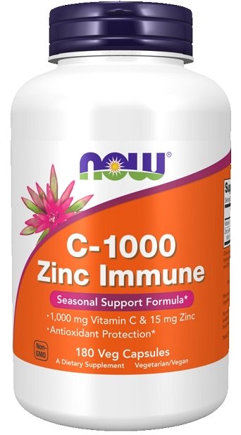 NOW Foods - C-1000 Zinc Immune - 180 vcaps