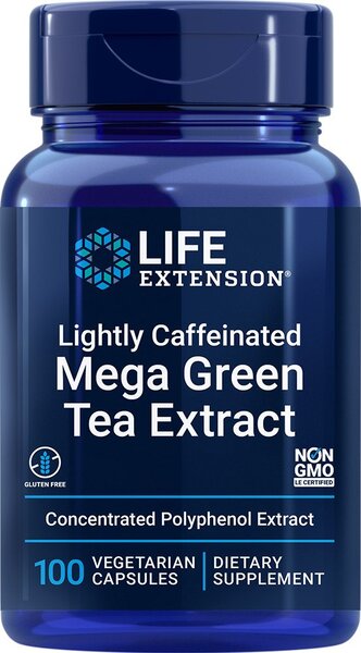 Life Extension - Lightly Caffeinated Mega Green Tea Extract - 100 vcaps