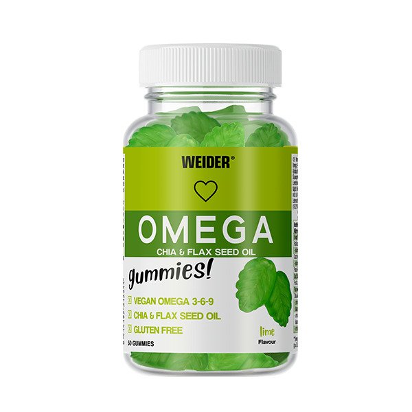 Weider - Omega Gummies, Lime - 50 gummies