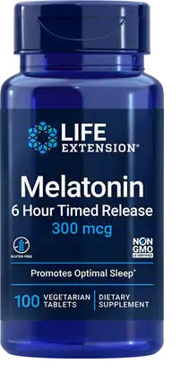 Life Extension - Melatonin 6 Hour Timed Release, 300mcg - 100 vegetarian tabs
