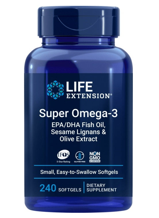Life Extension - Super Omega-3 EPA/DHA with Sesame Lignans & Olive Extract - 240 softgels