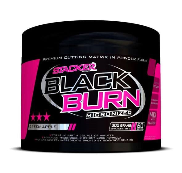 Stacker2 Europe - Black Burn Micronized, Green Apple - 300g