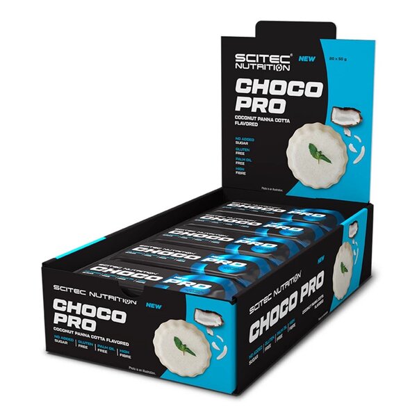 SciTec - Choco Pro Bar, Strawberry White Chocolate - 20 x 50g