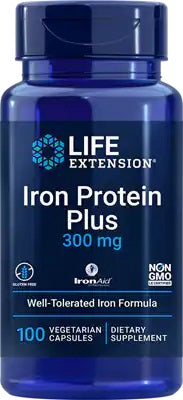 Life Extension - Iron Protein Plus, 300mg - 100 vcaps