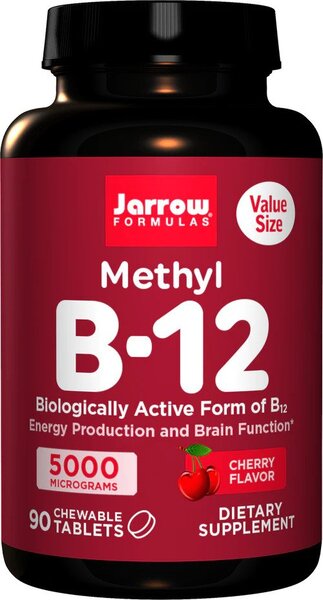 Jarrow Formulas - Methyl B-12, 5000mcg (Cherry) - 90 chewable tabs