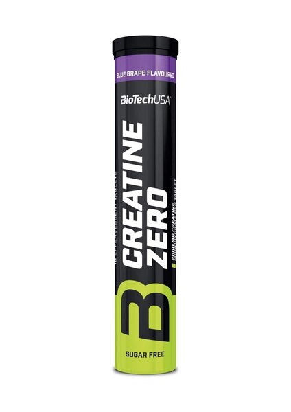 BioTechUSA - Creatine Zero Effervescent, Blue Grape - 18 tablets