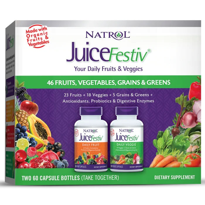 Natrol JuiceFestiv Daily Fruits & Veggies - 60 + 60 caps