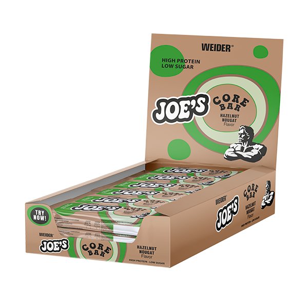 Weider - Joe's Core Bar, Hazelnut Nougat - 12 x 45g