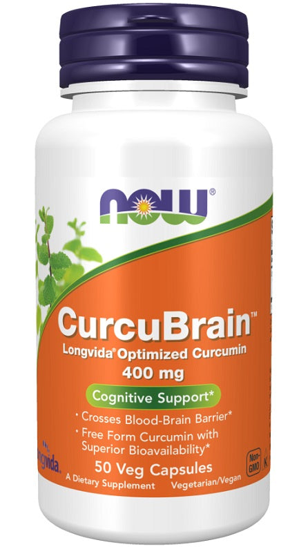 NOW Foods - CurcuBrain, 400mg - 50 vcaps