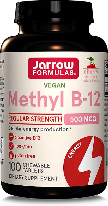 Jarrow Formulas - Methyl B-12, 500mcg (Cherry) - 100 vegan chewable tabs