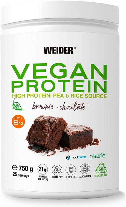 Weider - Vegan Protein, Brownie Chocolate - 750g