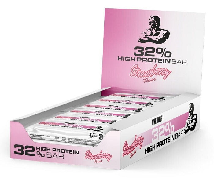 Weider - 32% High Protein Bar, Strawberry - 12 x 60g