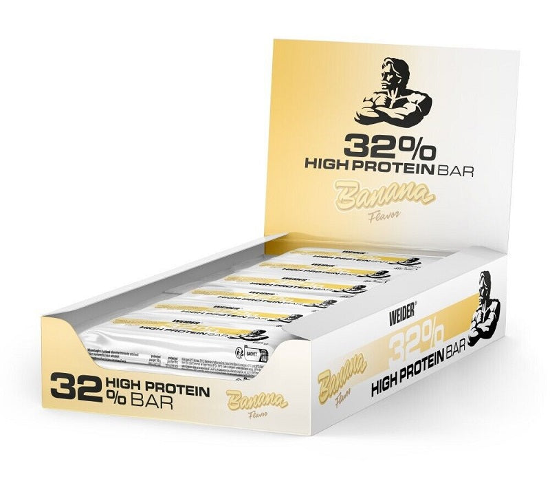 Weider - 32% High Protein Bar, Banana - 12 x 60g