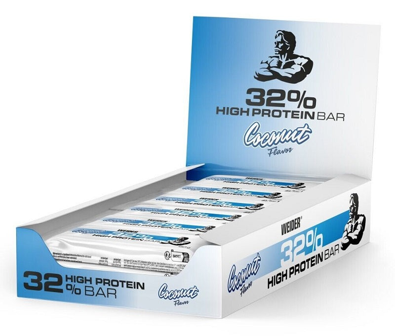 Weider - 32% High Protein Bar, Coconut - 12 x 60g