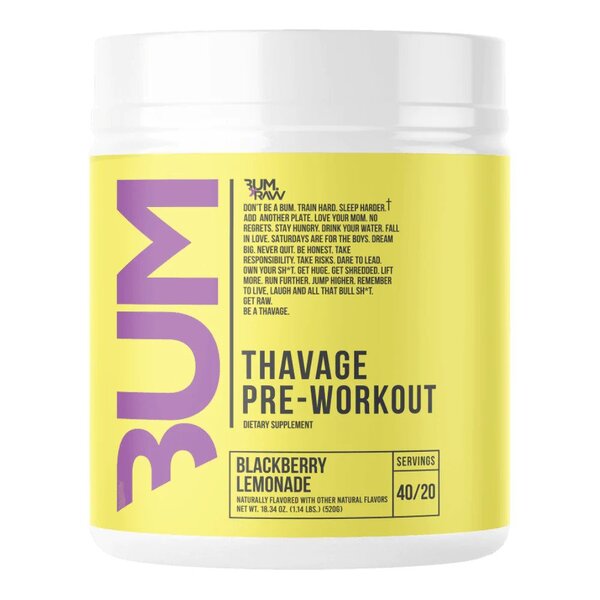 Raw Nutrition Thavage Pre-Workout Blackberry Lemonade - 520g