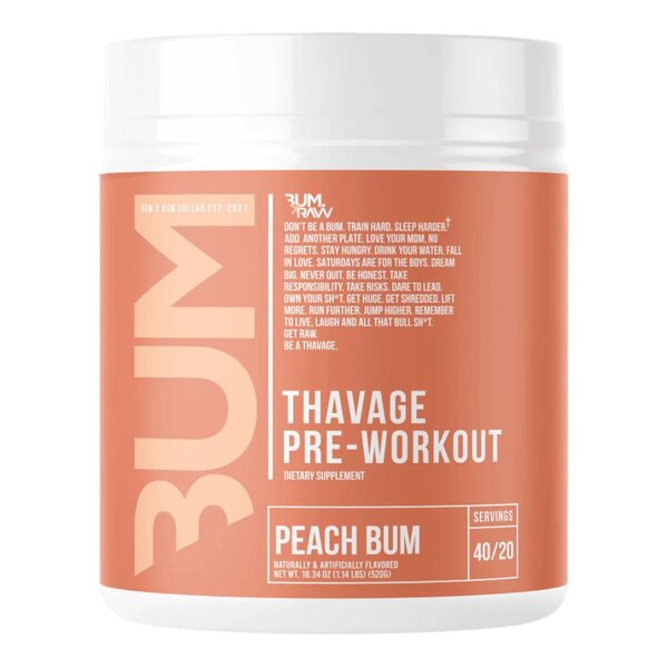 Raw Nutrition Thavage Pre-Workout Peach Bum - 520g
