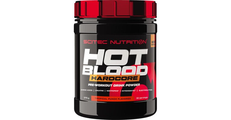 SciTec - Hot Blood Hardcore, Tropical Punch - 375g
