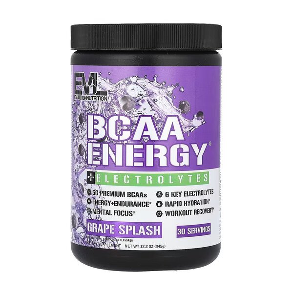 EVLution Nutrition BCAA Energy + Electrolytes Grape Splash - 345g