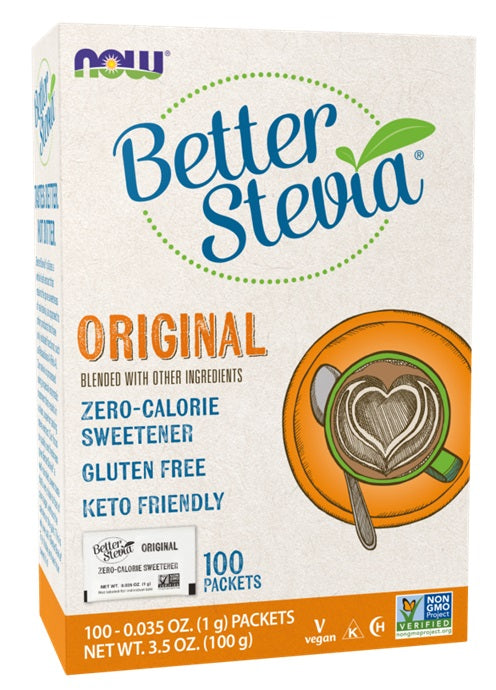 NOW Foods - Better Stevia Packets, Original - 100 packets