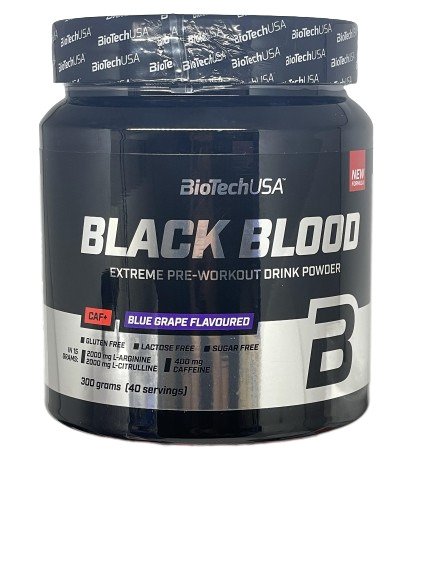 BioTechUSA - Black Blood CAF+, Blue Grape - 300g