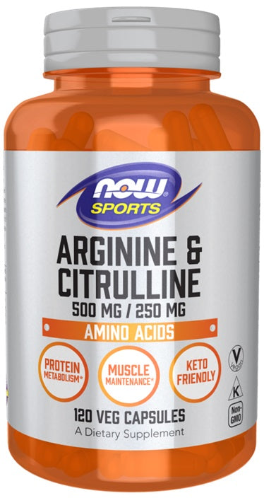 NOW Foods - Arginine & Citrulline - 120 vcaps