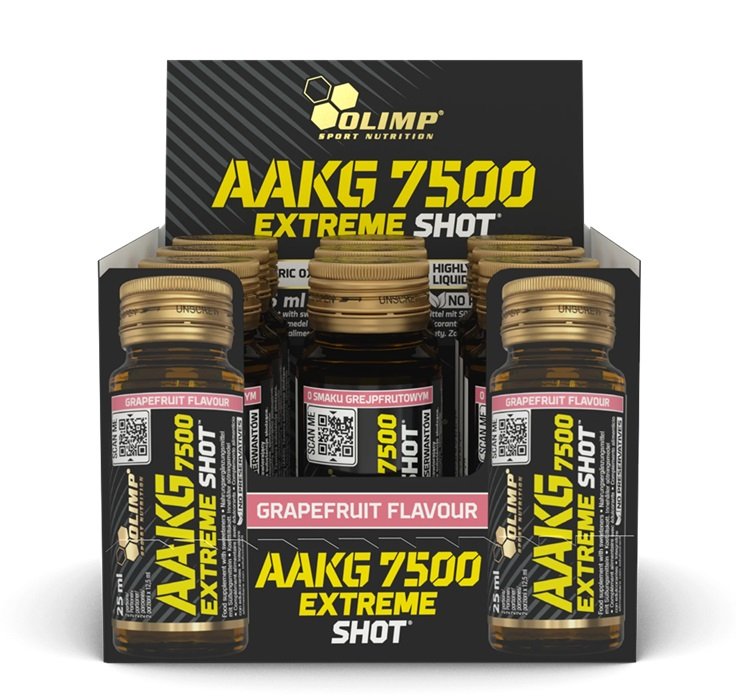Olimp Nutrition - AAKG 7500 Extreme Shot, Grapefruit (EAN 5901330091049) - 9 x 25 ml.