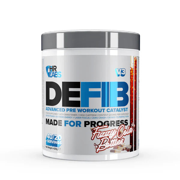 HR Labs Defib V3 Advanced Pre Workout Catalyst Fizzy Cola Bottles - 420g