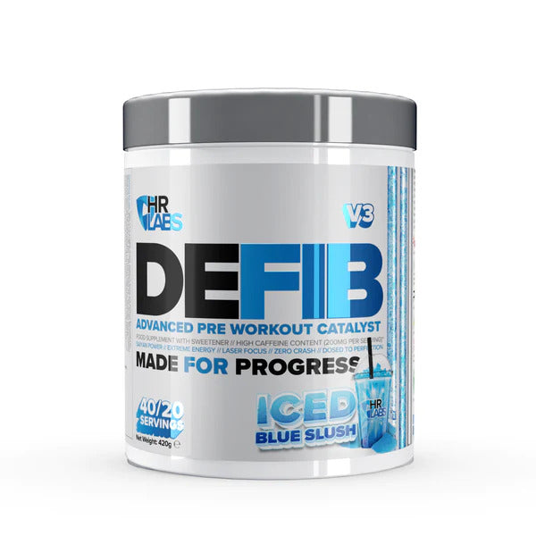 HR Labs Defib V3 Advanced Pre Workout Catalyst Iced Blue Slush - 420g