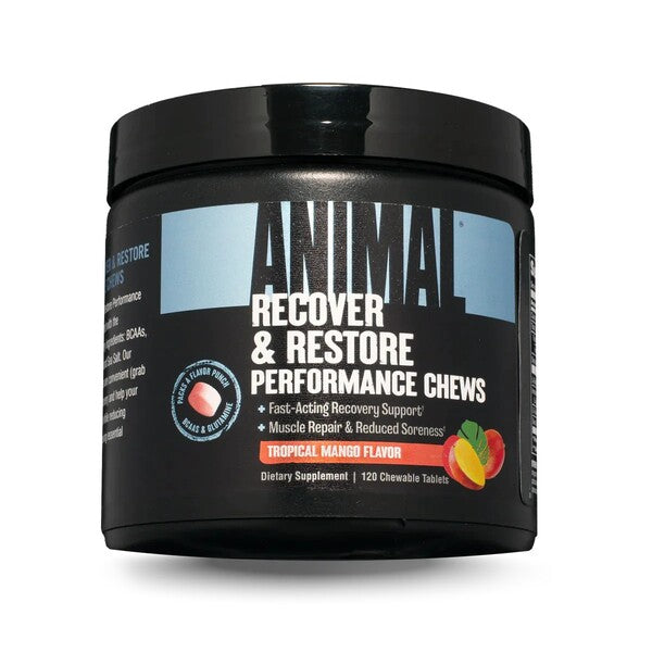 Animal Recover & Restore Performance Chews Tropical Mango 120 chewable tabs