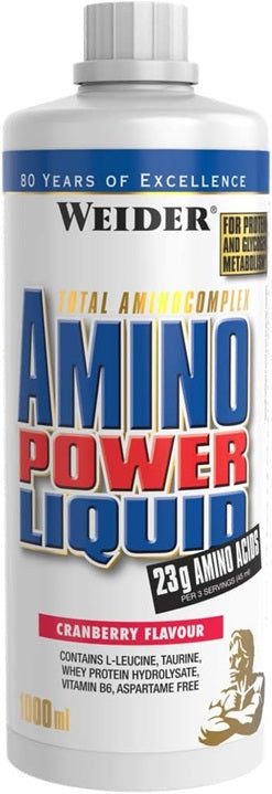 Weider - Amino Power Liquid, Cranberry - 1000 ml.