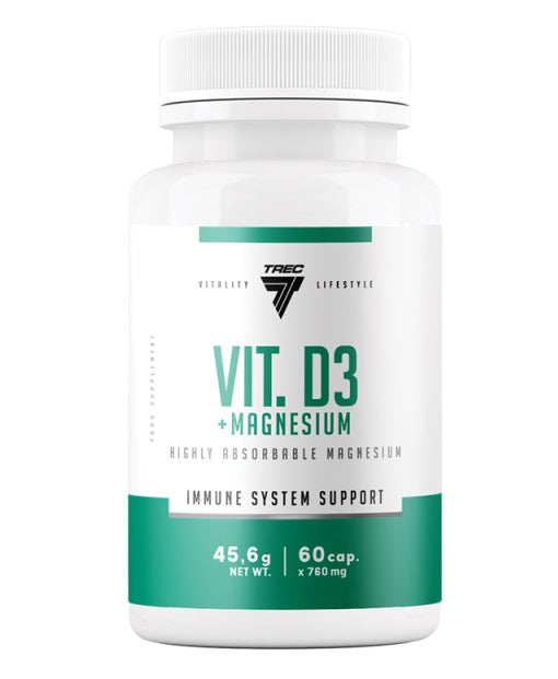 Trec Nutrition - Vitamin D3 + Magnesium - 60 caps