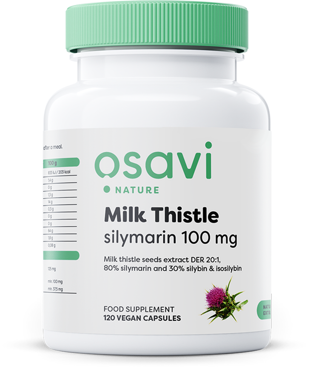 Osavi - Milk Thistle, Silymarin 100mg - 120 vegan caps
