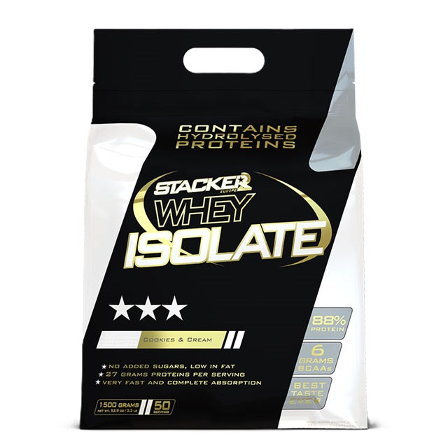 Stacker2 Europe - Whey Isolate, Cookies & Cream - 1500g
