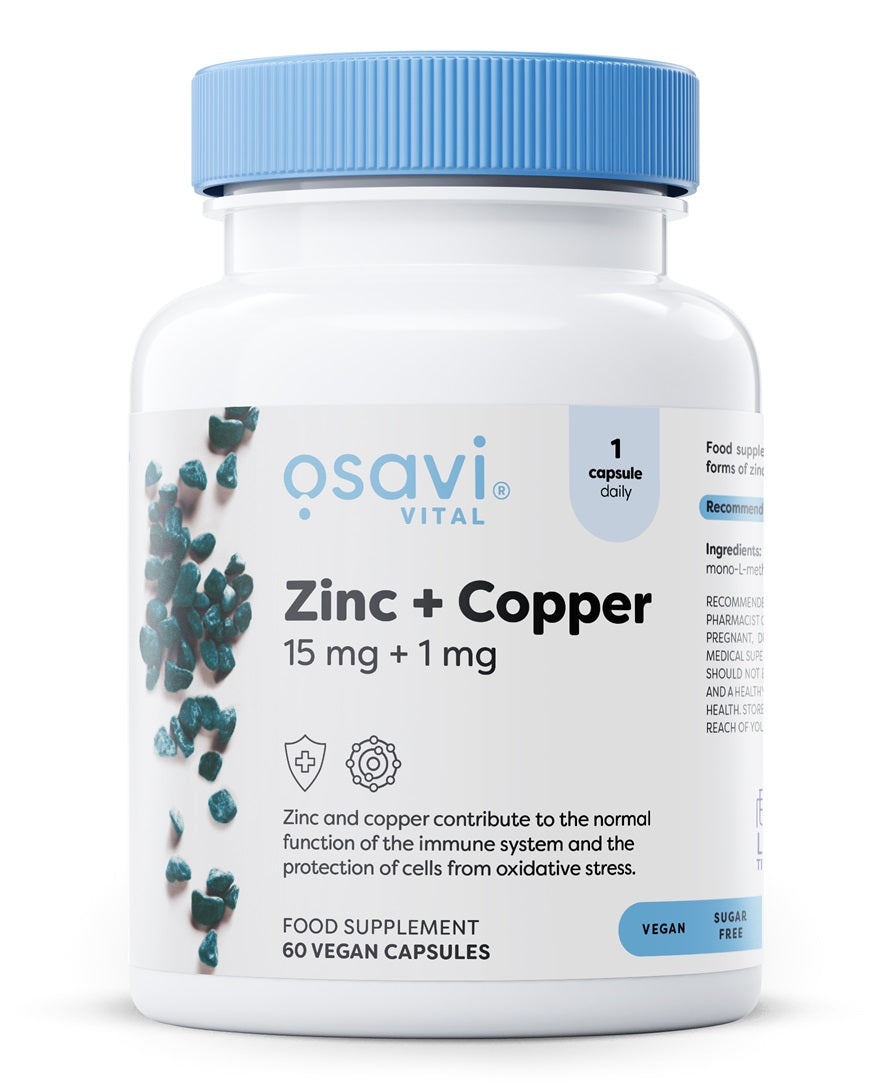 Osavi - Zinc + Copper, 15mg + 1mg - 60 vegan caps