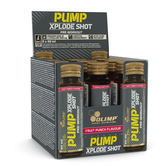 Olimp Nutrition - Pump Xplode Shot, Fruit Punch - 9 x 60 ml.