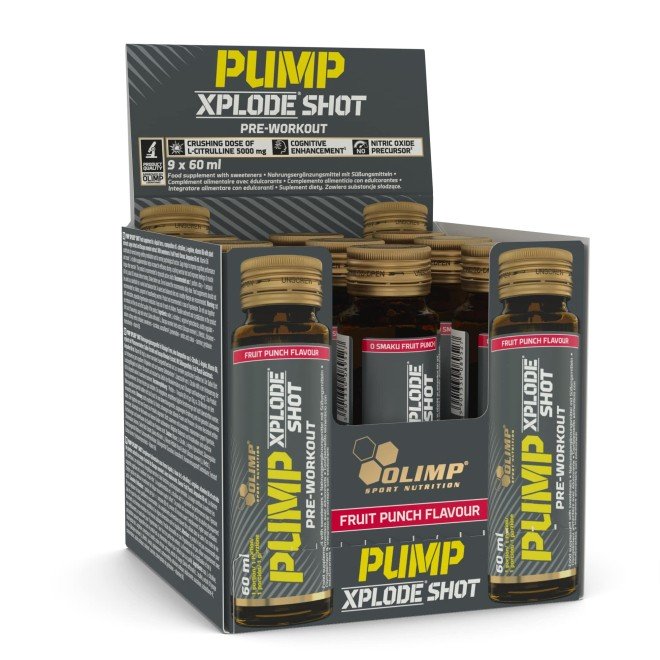 Olimp Nutrition - Pump Xplode Shot, Fruit Punch - 9 x 60 ml.