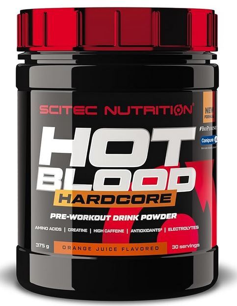 SciTec - Hot Blood Hardcore, Orange Juice - 375g