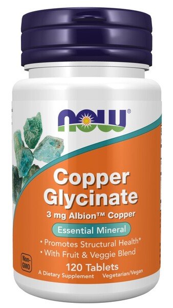 NOW Foods - Copper Glycinate - 120 tabs