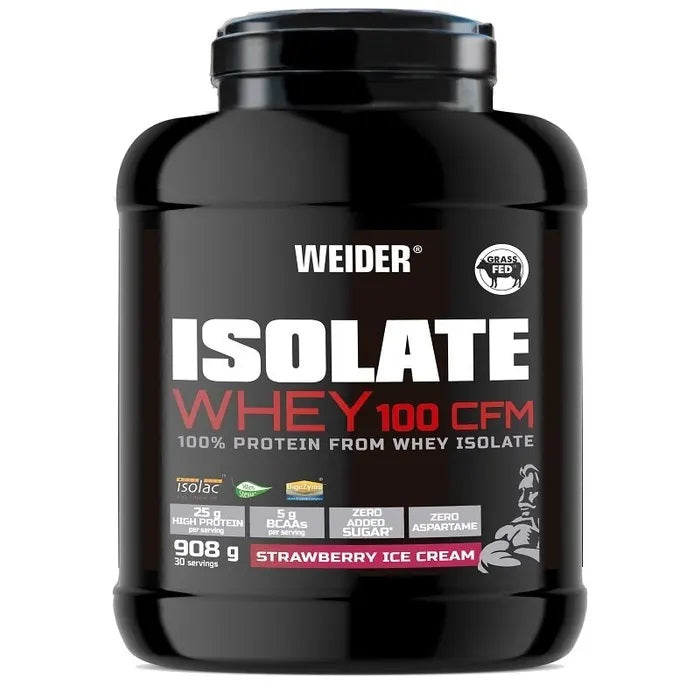 Weider - Isolate Whey 100 CFM, Strawberry Ice Cream - 908g