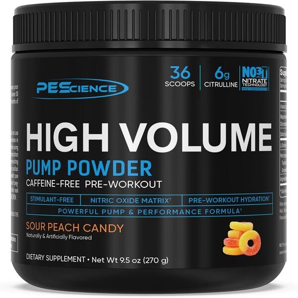 PEScience High Volume (New Formula) Sour Peach Candy - 270g