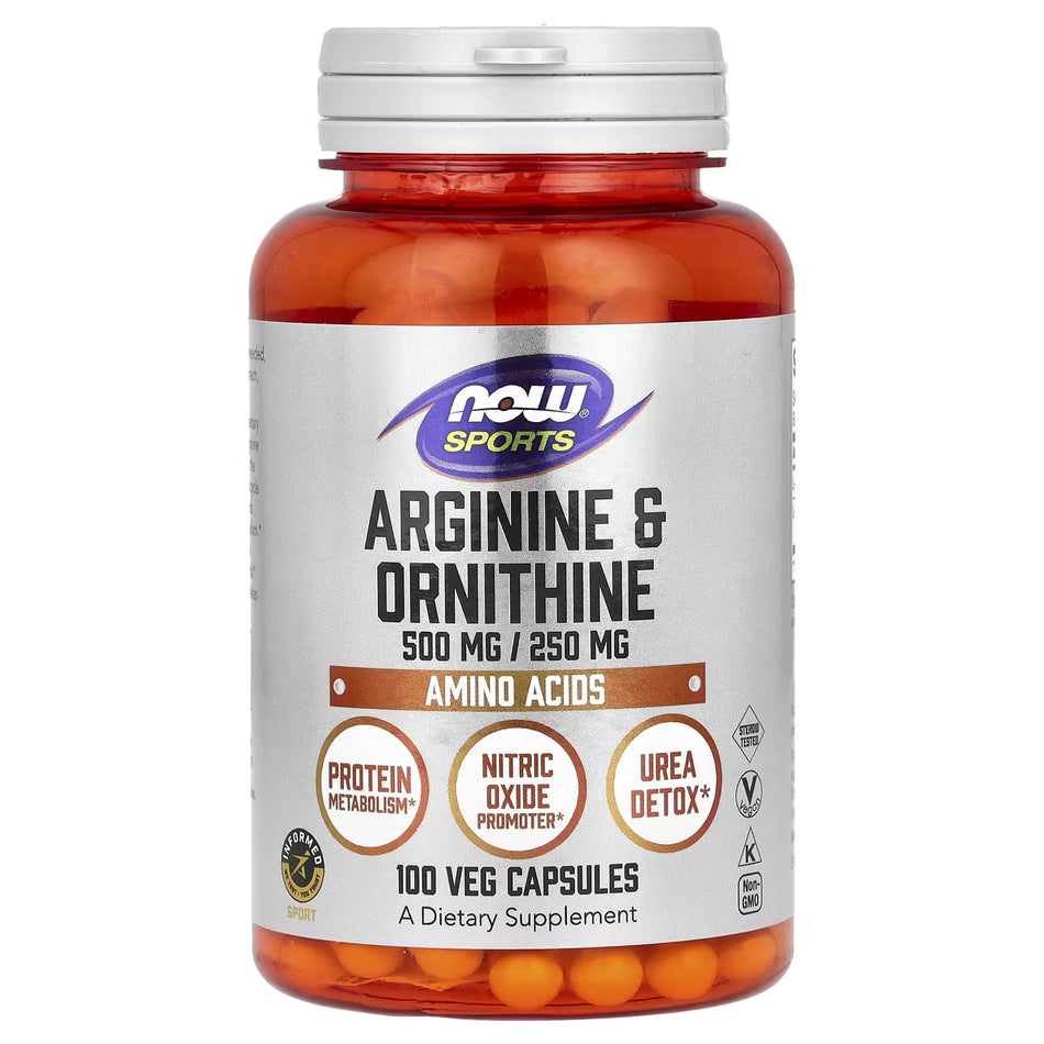 NOW Foods - Arginine & Ornithine - 100 vcaps