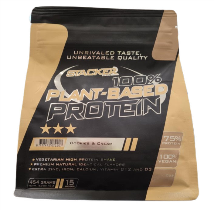 Stacker2 Europe - 100% Plant Based Protein, Cookies & Cream - 454g