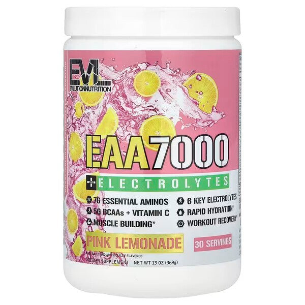 EVLution Nutrition EAA 7000 + Electrolytes Pink Lemonade - 369g