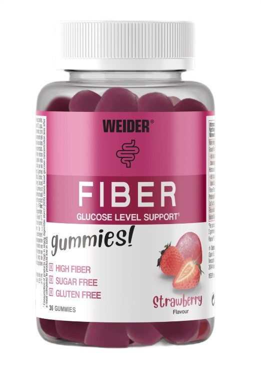 Weider - Fiber, Strawberry - 36 gummies