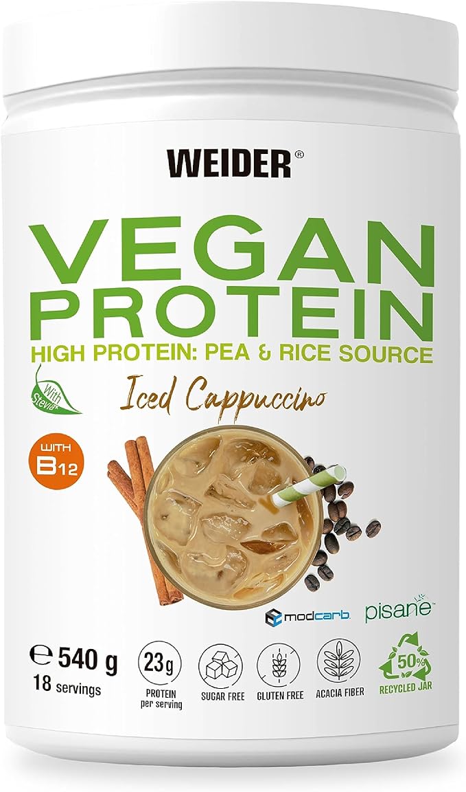 Weider - Vegan Protein, Iced Cappuccino - 540g