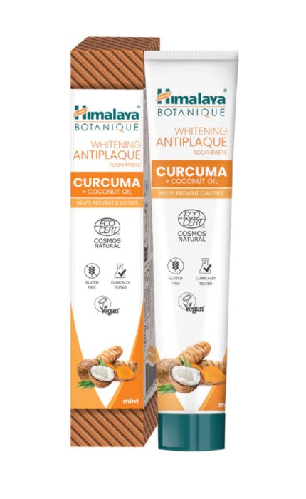 Himalaya - Whitening Antiplaque Toothpaste Curcuma + Coconut Oil, Mint - 75ml.