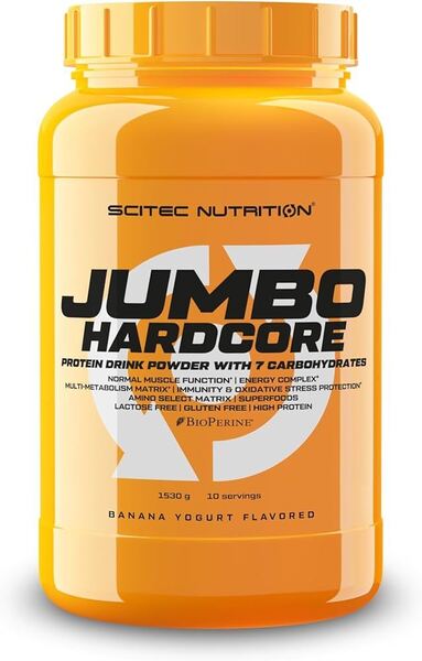 SciTec - Jumbo Hardcore, Banana Yoghurt - 1530g