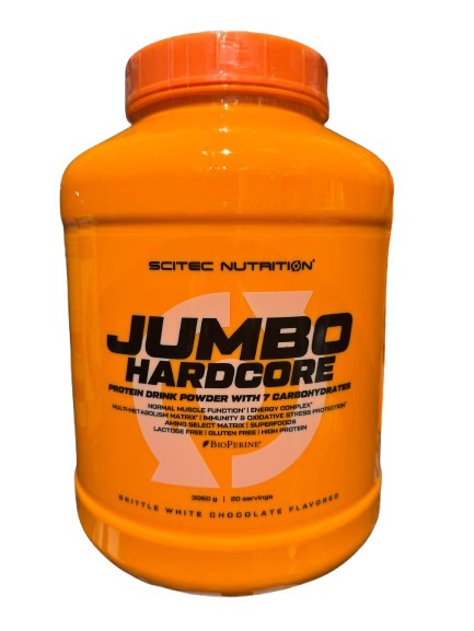 SciTec - Jumbo Hardcore, Brittle White Chocolate - 3060g