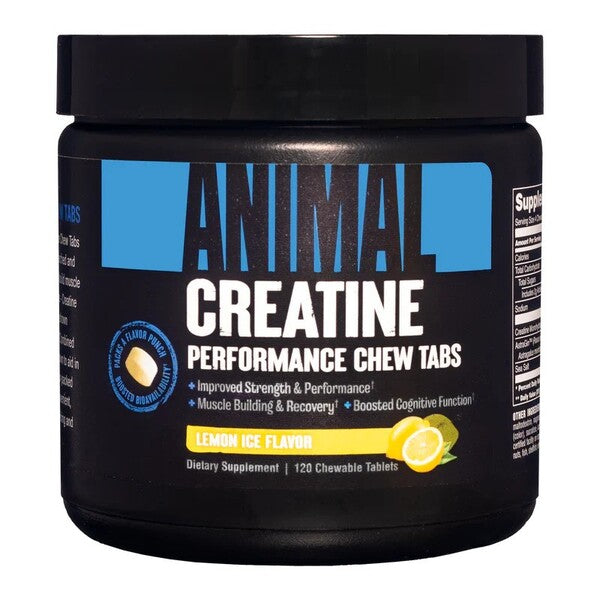 Animal Creatine Chews Lemon Ice 120 chewable tablets