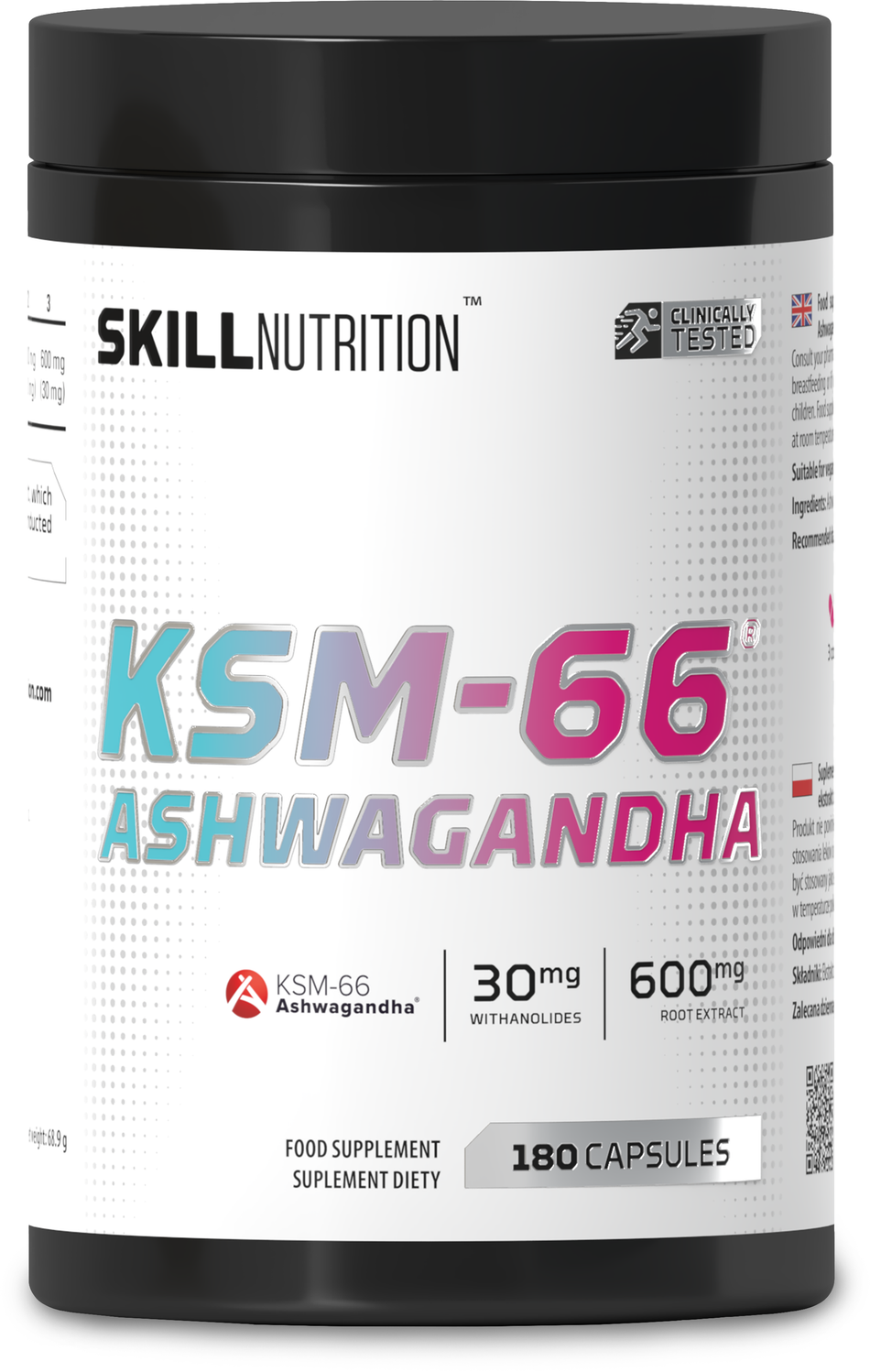 Skill Nutrition - KSM-66 Ashwagandha - 180 vegan caps